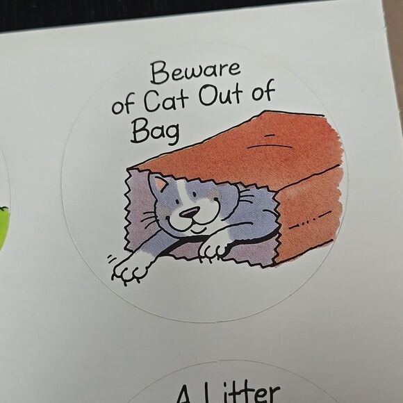 Frazzled Felines 1 Sheet of Cat Stickers Current  1988 Made in USA 6 Total - Picture 7 of 14